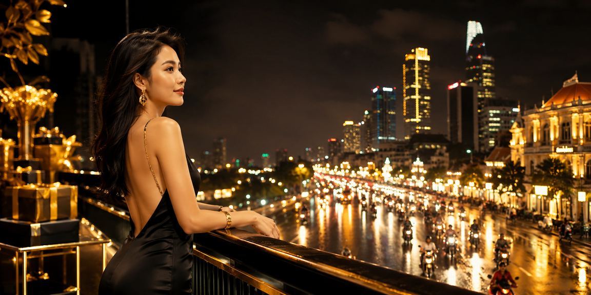 Không khí casino cao cấp với ánh đèn neon rực rỡ tại TP.HCM