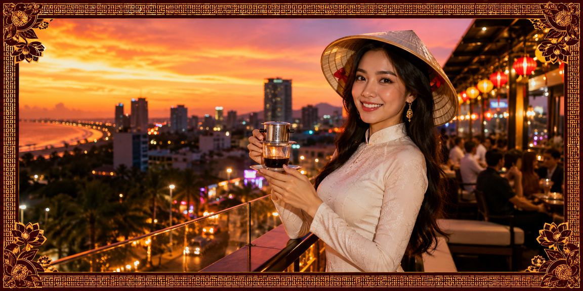 Người dùng cá cược trực tuyến bên tách cà phê tại Mũi Né