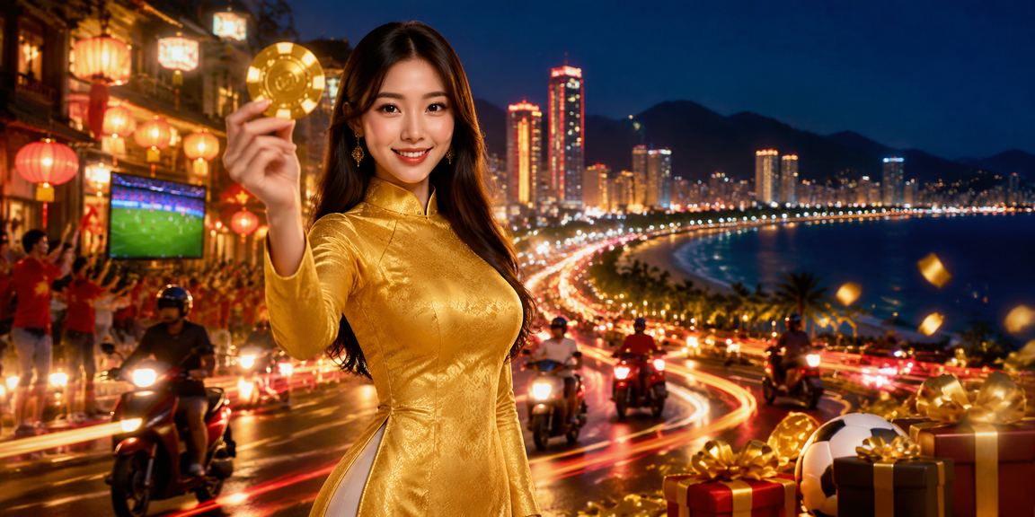 Người dùng trải nghiệm casino betting tại Nha Trang trong trang phục áo dài